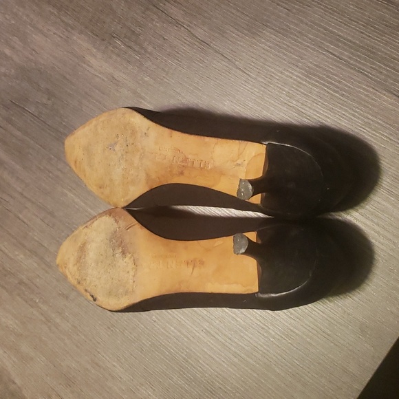 Ellen Tracy Black Fabric Kitten Pointed Toe Heels 7.5 - Picture 6 of 9